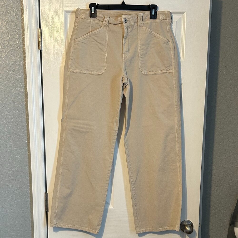American Eagle,  Size 10, Tan, Wide-Leg Jeans